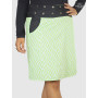 jupe longue avec poche, jupe vintage motif vert pomme, jupe droite, jupe verte flashy