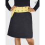 jupe longue jean noir femme