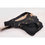 ceinture pochette ethnique, sac banane bohème, anneaux, clou zip, rabat, sac de taille unisexe pour hippie