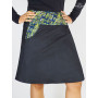 jupe grande taille en jean noir, jupe poche femme ronde, jupe denim taille plus
