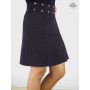 jupe velours noire imprimé pour femme multi taille ceinture bande, jupe chic elegante
