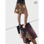 jupe réversible femme en velours marron