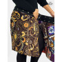 jupe longue velours marron réversible femme