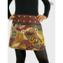 jupe courte ceinture zip, jupe patineuse, mini jupe velours