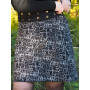 jupe longue noir pour femme en coton imprimé géometrique