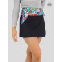 mini jupe taille unique en jean noir réversible