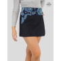 Grossiste sud  france mini  Jupe Wrap en Jean  noir Réversible Motif Mandala Bleue