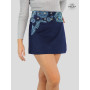 Grossiste sud  france mini  Jupe Wrap en Jean bleu Réversible Motif Mandala Bleue