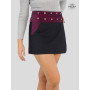 Jupe Jean Portefeuille pour Femme Doublure Coton Imprimé Pois Rouge
