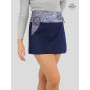 jupe courte mandala en jean bleu motif boho