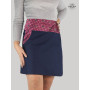 Boutique de Jupe wrap en jean bleu pour femme motif hippie rose géometrique