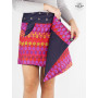 jupe reversible indienne en jean avec poche pour femme
