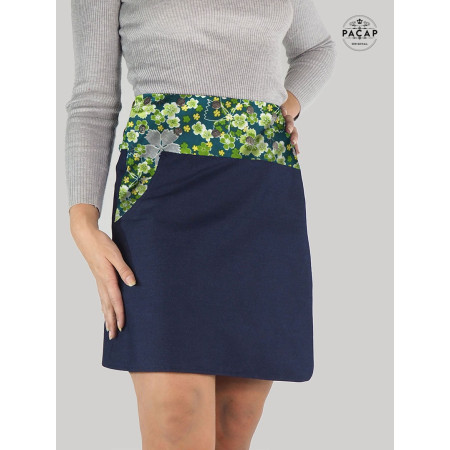 jupe droite en jean femme