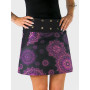 jupe courte a poche motif ethnique indien mandala pour femme