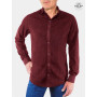 chemise a rayures rouge, chemise homme rayée, chemise bayadere coton bouton pression