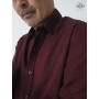 chemise a rayures rouge, chemise homme rayée, chemise bayadere coton bouton pression