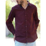 chemise a rayures rouge, chemise homme, chemise rayée, chemise bayadere bouton pression