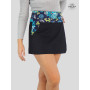 Jupe Portefeuille Jean Taille Femme Ajustable du 34 au 46 | Motif Fleurs