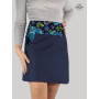 Jupe Portefeuille Jean Taille Femme Ajustable du 34 au 46 | Motif Fleurs