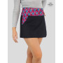 jupe courte jean noir fendue pour femme