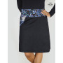 jupe droite jean noir femme