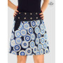 jupe mandala bleu pour femme taille unique avec poche et boutons-pression
