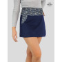 mini jupe elegante en jean bleu avec poche