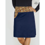jupe marron, jupe femme, jupe boutonnée, jupe été, jupe réversible