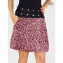 jupe taille xxl a poche pour femme ronde, jupe rouge grande taille, jupe a fleurs taille plus