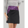 jupe grande taille, jupe portefeuille, jupe jean noir, jupe poche, jupe mauve, jupe violette femme ronde