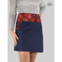 jupe grande taille jean bleu  boutonné avec poche