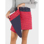 jupe réversible grande taille, jean, poche, motif carreaux, ceinture bouton, taille haute