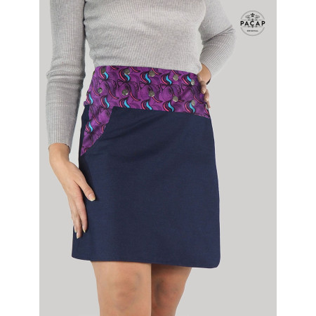 jupe bohème grande taille jean bleu
