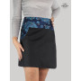 jupe droite grande taille en jean noir