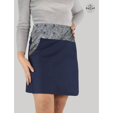 jupe taille plus jean denim femme ronde