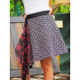 jupe ethnique à nouer pour femme tissu coton réversible taille haute ceinture noire