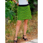 jupe ethnique verte a nouer, jupe droite, jupe été, jupe genoux, jupe colorée, jupe vert pomme, jupe plage