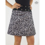 jupe réversible noire et blanche, jupe été femme, jupe portefeuille évasée multi taille, jupe genoux femme, jupe coton