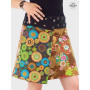jupe réversible femme, jupe en coton imprimé block print indien, jupe été pas cher, jupe fendue enveloppe