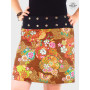 Jupe florale femme, été, bohème, plage, vacances, jupe marron, jupe boutonnée, jupe portefeuille coupe droite