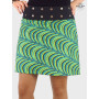 Jupe ethnique pois verte, jupe ikat, jupe tribal, jupe africaine verte, jupe été, jupe boutonnée portefeuille