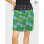 jupe verte pour femme, jupe a pois vert, jupe ethnique verte taille unique, jupe ceinture noire en coton jupe été