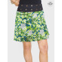 jupe liberty verte, jupe verte a fleurs, jupe bohème, jupe champetre, jupe droite taille haute boutonnée, jupe coton