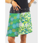 jupe verte réversible coupe évasée fendue, jupe été femme, jupe coton premium pas cher jupe wrap