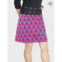 jupe rose et bleue Motif ethnique Imprimé éventail motif japonais rose femme tissus popeline