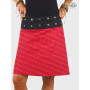jupe rose fushia boutonnée motif a carreaux rouge pour femme taille unique coupe droite large ceinture noire bouton pression