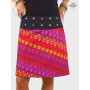 jupe genoux droite imprimé ethnique indonésien wax madras nepal inde aborigène africain rouge
