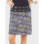 jupe noire imprimée à pois pour femme
