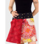 jupe grande taille plus rouge réversible  ceinture a bouton pression jupe femme enceinte enveloppante, jupe wrap , jupe fendue
