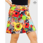 jupe multi couleur, jupe colorée, jupe flashy, jaune, cercle, jupe mandala ceinture amovible zippée, convertible